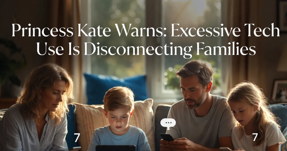 princess kate warns that excessive technology use is disconnecting families